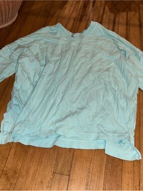 Free people v neck long sleeve turquoise medium top